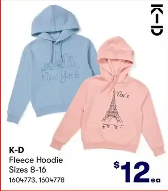 BIG W Fleece Hoodie Sizes 8-16 offer