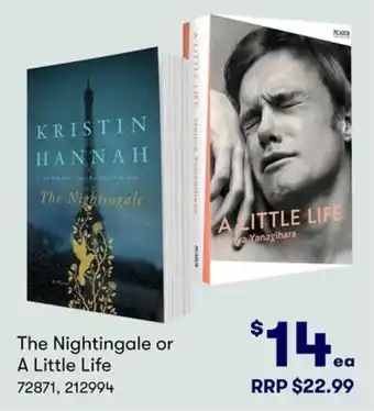 BIG W The Nightingale or A Little Life offer
