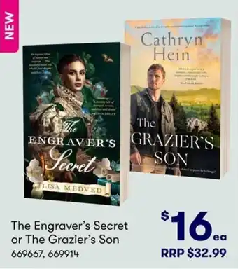 BIG W The Engraver's Secret or The Grazier's Son offer