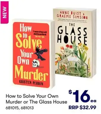 BIG W How to Solve Your Own Murder or The Glass House offer