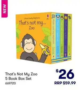 BIG W That's Not My Zoo 5 Book Box Set offer