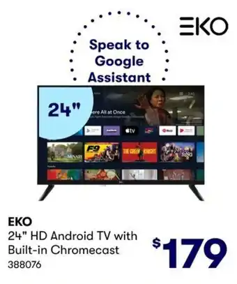 BIG W 24" HD Android TV with Built-in Chromecast offer