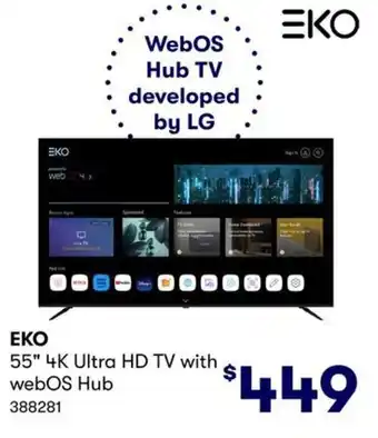 BIG W 55" 4K Ultra HD TV with webOS Hub offer