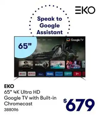 65" 4K Ultra HD Google TV with Built-in Chromecast