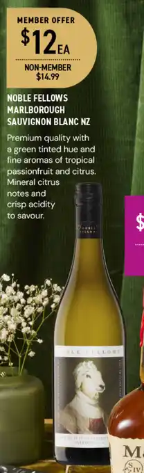 NOBLE FELLOWS MARLBOROUGH SAUVIGNON BLANC NZ