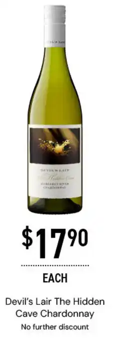 Dan Murphy's Devil's Lair The Hidden Cave Chardonnay offer