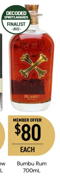 Dan Murphy's Bumbu Rum 700mL offer