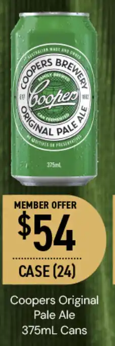 Dan Murphy's Coopers Original Pale Ale 375mL Cans offer