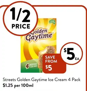 Foodworks Streets Golden Gaytime Ice Cream 4 Pack offer