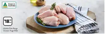 Foodworks Lilydale Free Range Chicken Thigh Fillet offer