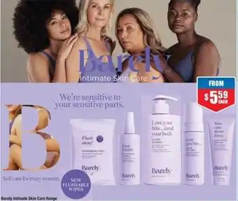 Barely Intimate Skin Care Range