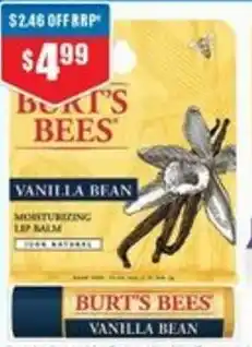 Chemist Warehouse Burt's Bees Lip Balm Vanilla Bean 4.25g offer