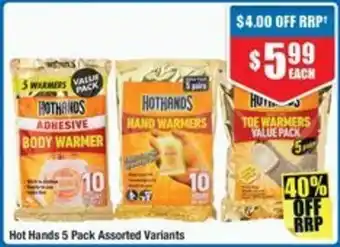 Chemist Warehouse Hot Hands 5 Pack Assorted Variants offer