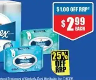 Chemist Warehouse Kleenex Flushable Wipes 42 Pack Assorted Variants offer