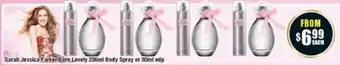 Chemist Warehouse Sarah Jessica Parker Born Lovely 236ml Body Spray or 30ml edp offer