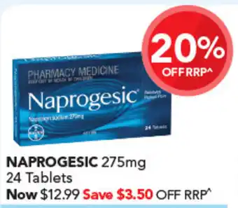 Naprogesic 275mg 24 Tablets