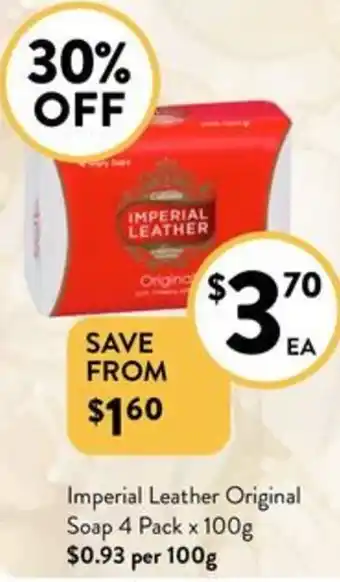Imperial Leather Original Soap 4 Pack x 100g