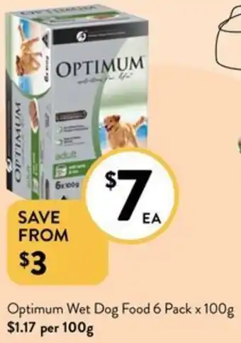 Foodworks Optimum Wet Dog Food 6 Pack x 100g offer