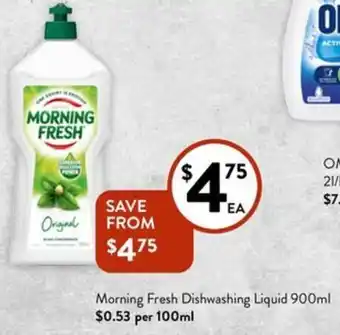 Foodworks Morning Fresh Dishwashing Liquid 900ml offer
