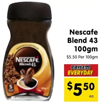 Spar Nescafe Blend 43 100gm offer