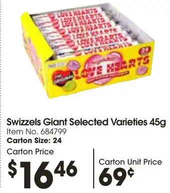 Campbells Wholesale Swizzels Giant Selected Varieties 45g offer