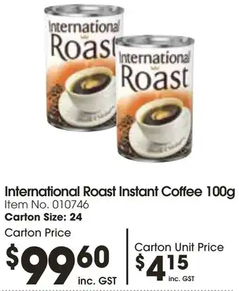 International Roast Instant Coffee 100g
