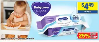 My Chemist BabyLove Water Wipes 80 Pack offer