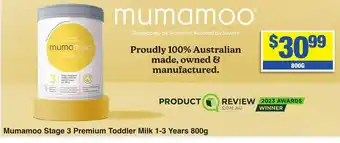 My Chemist Mumamoo Stage 3 Premium Toddler Milk 1-3 Years 800g offer