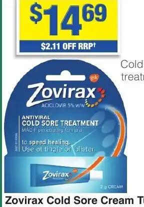 My Chemist Zovirax Cold sore Cream Tube offer