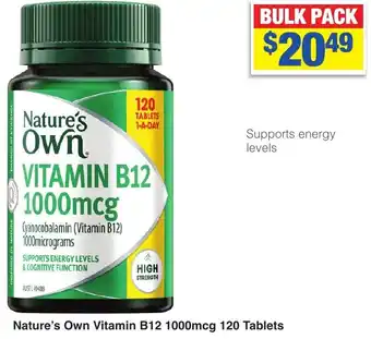 My Chemist Nature's Own Vitamin B12 1000mcg 120 Tablets offer