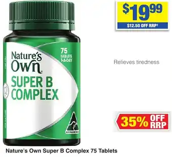 My Chemist Nature's Own Super B Complex 75 Tablets offer