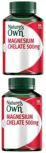 PharmaSave Nature’s own magnesium chelate 500mg 180 capsules offer