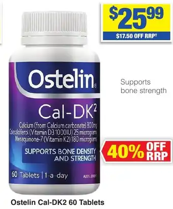 My Chemist Ostelin Cal-DK2 60 Tablets offer