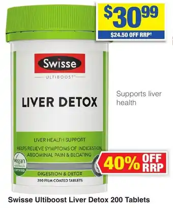 My Chemist Swisse Ultiboost Liver Detox 200 Tablets offer