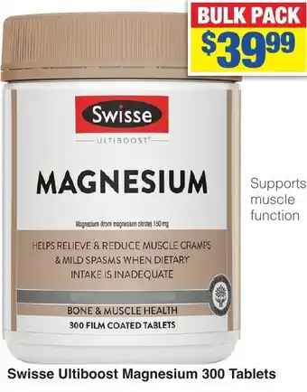 My Chemist Swisse Ultiboost Magnesium 300 Tablets offer