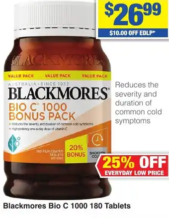 My Chemist Blackmores Bio C 1000 180 Tablets offer