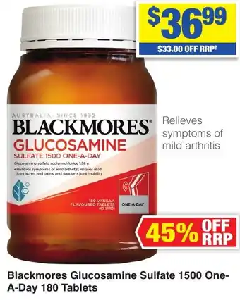 My Chemist Blackmores Glucosamine Sulfate 1500 One- A-Day 180 Tablets offer