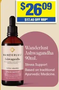 My Chemist Wanderlust Ashwagandha 90ml offer