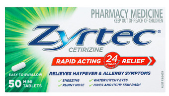 PharmaSave Zyrtec hayfever & allergy relief 50 mini tablets offer
