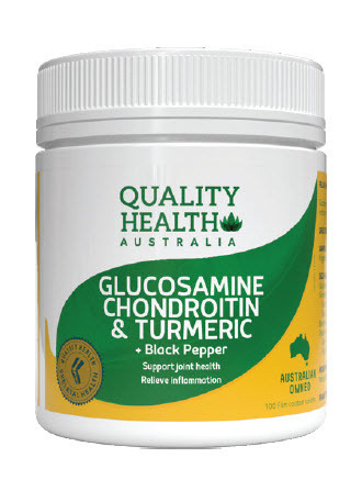 Quality health glucosamine chondroitin & turmeric 100 tablets