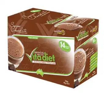 Medical vita diet swiss chocolate sachets 14 pack