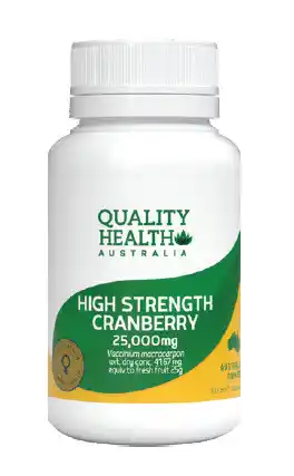 Quality health high strength cranberry 25,000mg 60 soft capsules