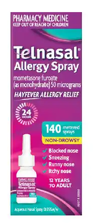 PharmaSave Telnasal hayfever allergy relief spray 140 metered sprays offer