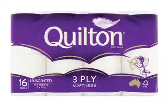 Quilton 3 ply toilet tissue 16 pack