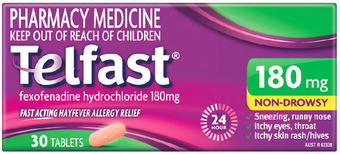PharmaSave Telfast hayfever allergy relief 180mg 30 tablets offer