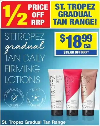 My Chemist St. Tropez Gradual Tan Range offer