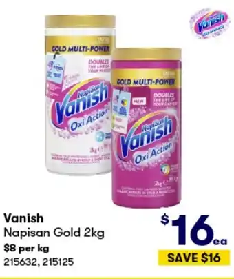 BIG W Vanish Napisan Gold 2kg offer