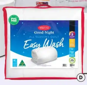BIG W Goodnight Easy Wash Quilt - Queen offer