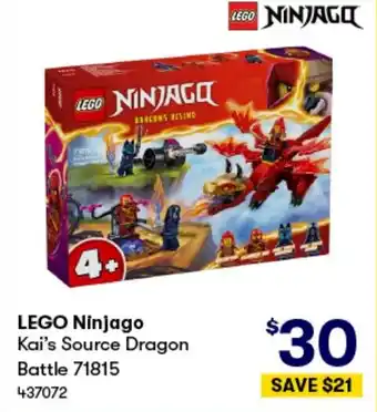BIG W LEGO Ninjago Kai's Source Dragon Battle offer
