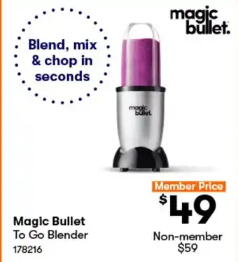 BIG W Magic Bullet To Go Blender offer